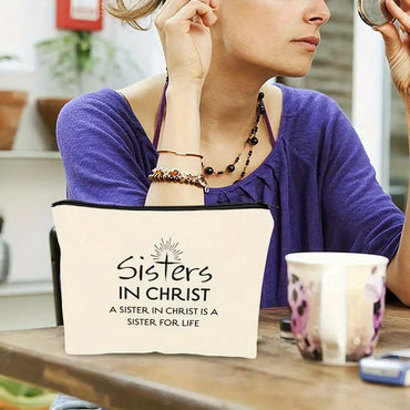 Sisters in Christ Multifunctional Cosmetic Travel Bag