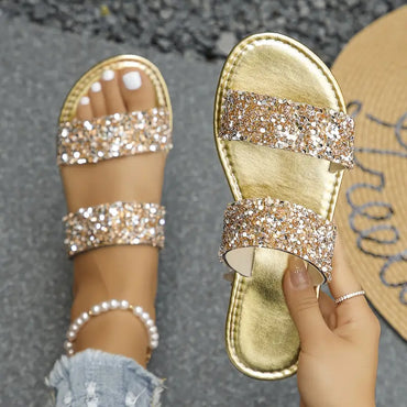 Starlight Stroll Bling Slip-On Sandals
