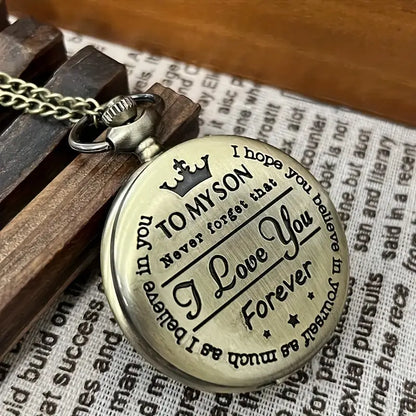 To My Son Pocket Watch 