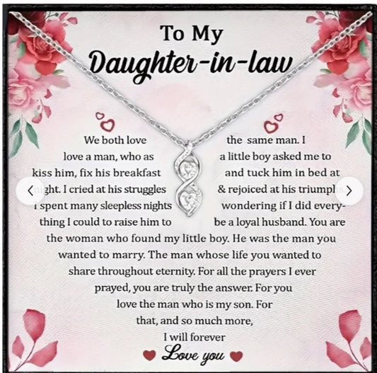 To My Daughter-in-Law Necklace with Gift Box 