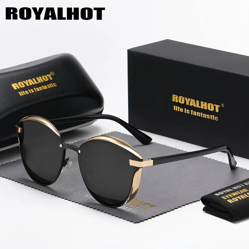 ROYALHOT Black & Gold Sunglasses