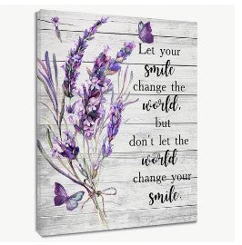 Let Your Smile Change the World Inspirational Wall Art 