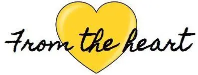 A yellow heart with the words " for the home ".